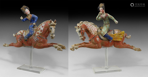 Chinese Tang Polo Player Pair