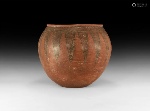 Red Burnished Pottery Vessel