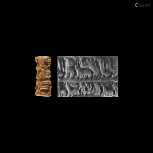 Archaic Cylinder Seal with Figures