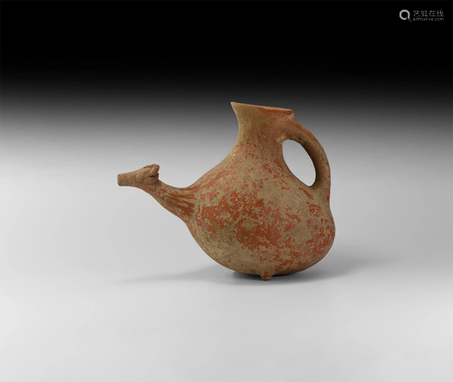 Amlash Spouted Vessel with Bull's Head