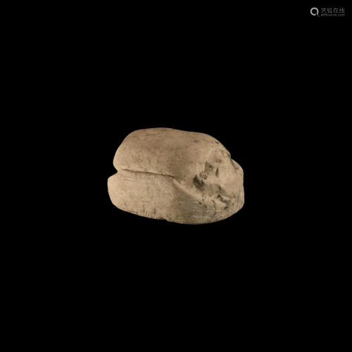 Large Limestone Scarab