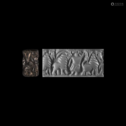 Archaic Cylinder Seal with Figures