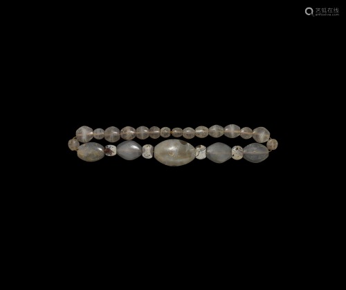 Bactrian Polished Agate Bead Necklace