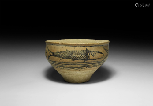 Indus Valley Mehrgarh Painted Cup with Fish