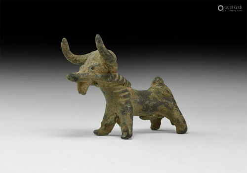 Tethered Bull Statuette