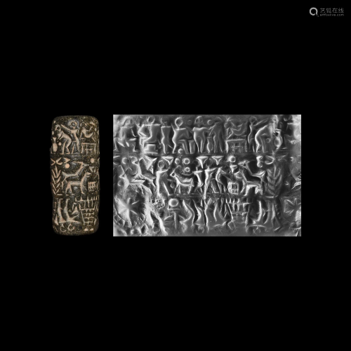 Cylinder Seal with Erotic Scene