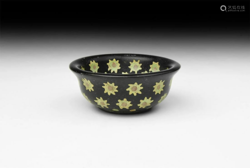 Bowl with Inlaid Flowers