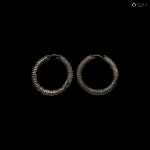 Achaemenid Silver Earring Pair