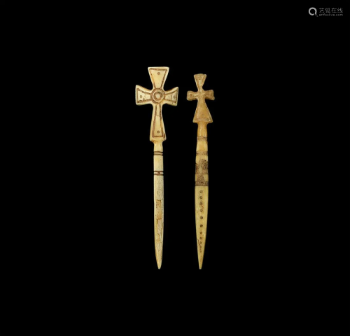 Byzantine Bone Cross Pin Group