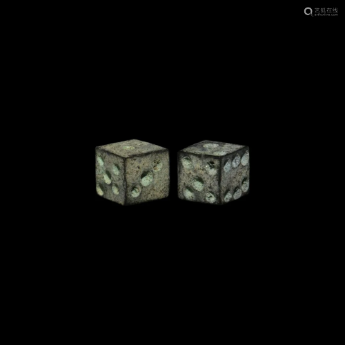 Roman Bronze Dice Pair