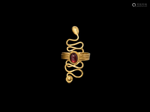 Egyptian Gold Snake Ring