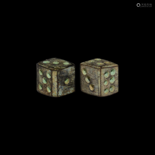 Roman Bronze Dice Pair