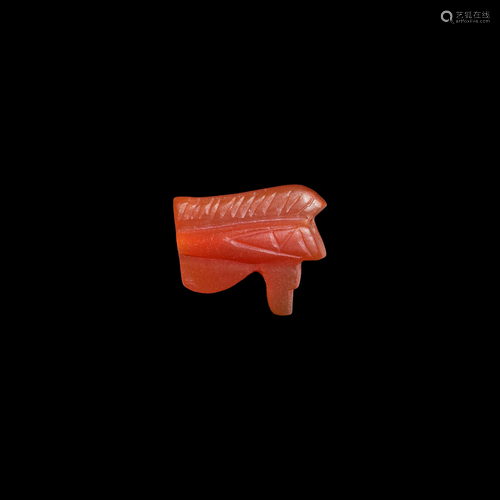 Egyptian Carnelian Wedjat Eye Amulet