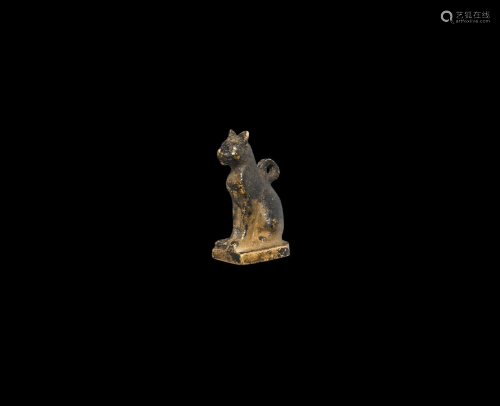 Egyptian Gold Cat Amulet