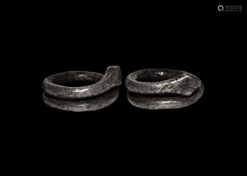 Roman Silver Snake Ring
