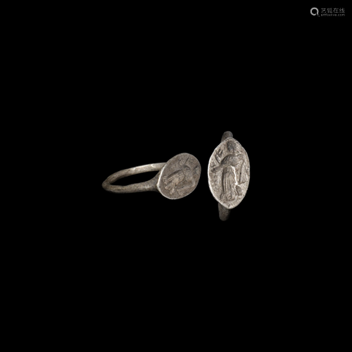 Roman Silver Ring with Goddess