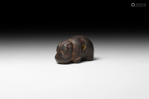 Egyptian Haematite Hippopotamus Amulet