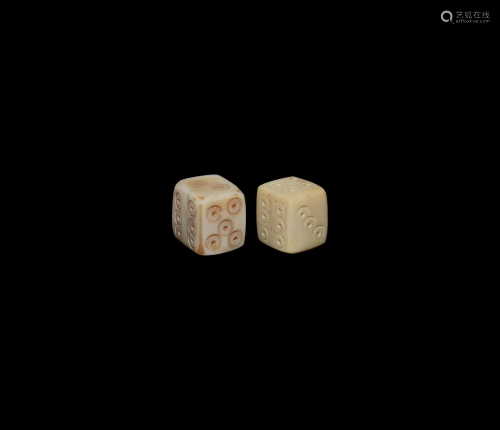 Roman Bone Dice Pair