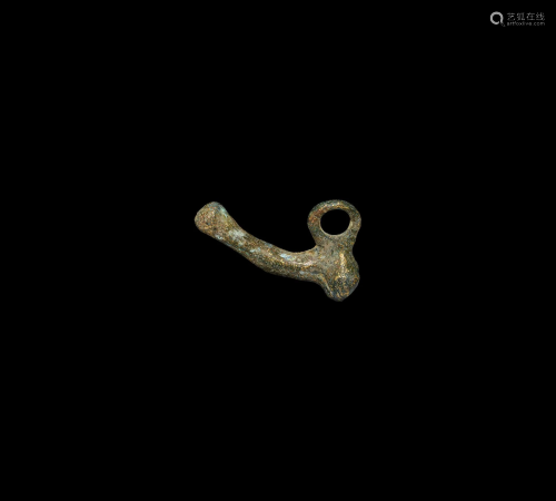 Roman Gilt Phallic Pendant