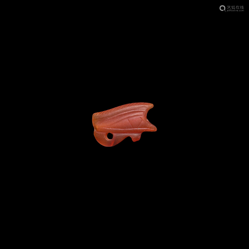 Egyptian Carnelian Wedjat Eye Amulet