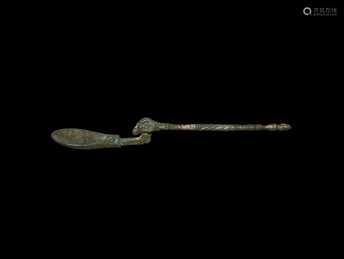 Roman Silver Ram Spoon