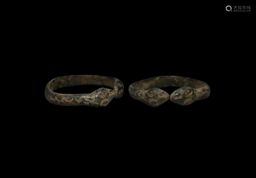 Roman Ring with Snake-Heads