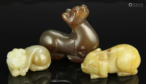 Three Chinese Carved Animals