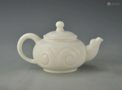 Chinese Blanc de Chine Teapot