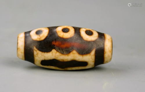 Two Chinese Tibetan Z Beads