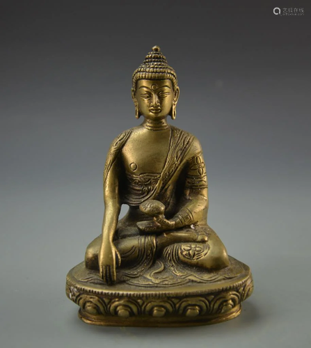 Chinese Tibetan Brass Buddha