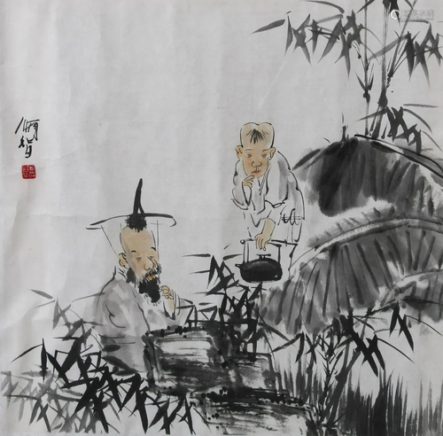 Chinese Framed Figure Painting