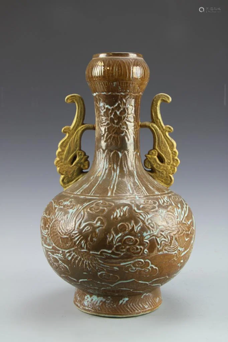 Chinese Brown Glazed Vase