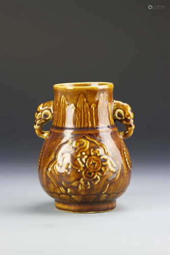 Chinese Brown Glazed Jar