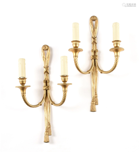 A PAIR OF NEO-CLASSICAL STYLE GILT BRON…