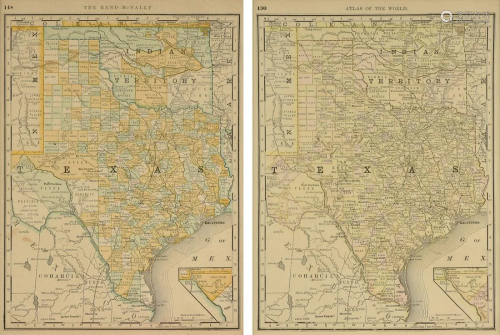 TWO VINTAGE MAPS, 