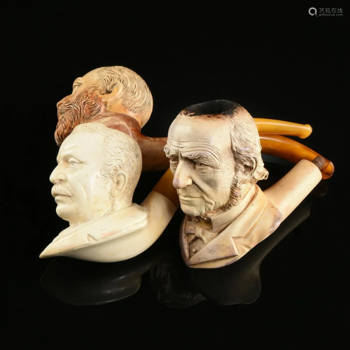 A GROUP OF SEVEN ANGLO-AUSTRIAN CARVED M…
