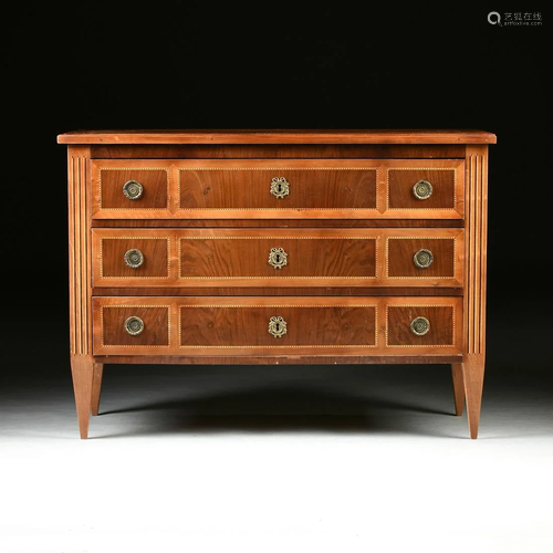 A NEOCLASSICAL CHERRY AND WALNUT PARQ…