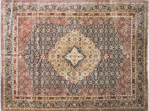 AN INDO PERSIAN TABRIZ POLYCHROME WOOL …