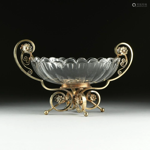 A GILT BRONZE MOUNTED BACCARAT GLASS …