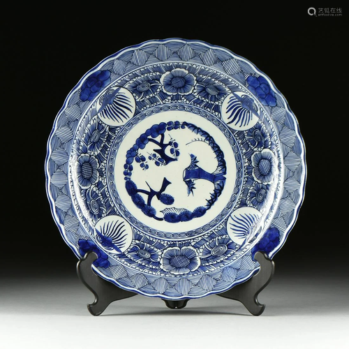 A JAPANESE ARITA BLUE AND WHITE PORCELAIN SCA…