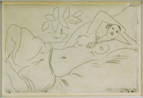 Henri Matisse Odalisque Couchee Etching