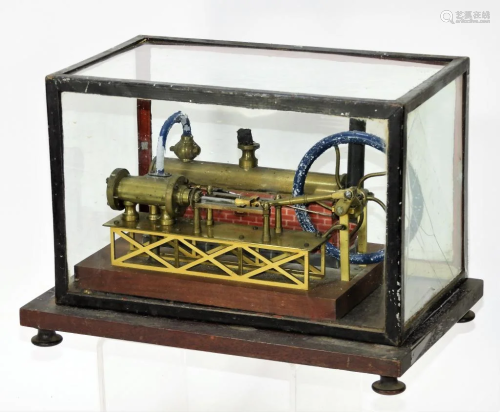 Antique Horizontal Steam Engine Display