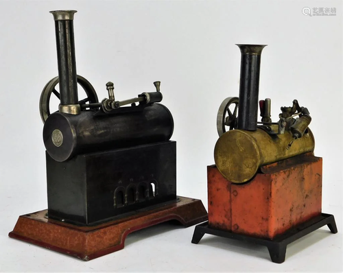 2 Marklin and Weeden Horizontal Steam Engine Group