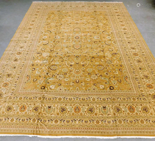 Romanian Tebriz Oriental Oversize Floral Rug