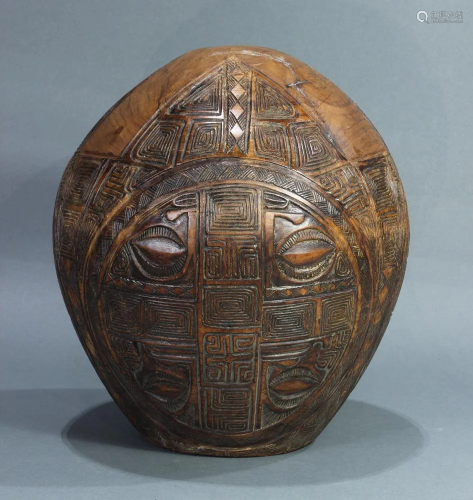 A Marquesas Islands elaborately carved bowl