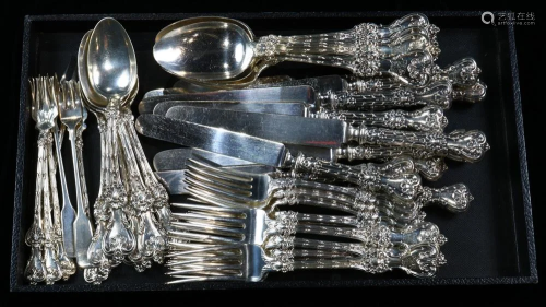 (lot of 42) A Whiting King Edward sterling flatware…