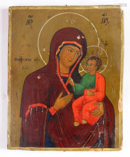 A Russian icon of Madonna and child