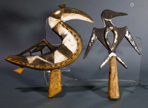 A grouping of Oceanic ceremonial dance bird-shape…