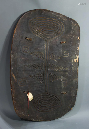 A Simbai Papua New Guinea flat black shield