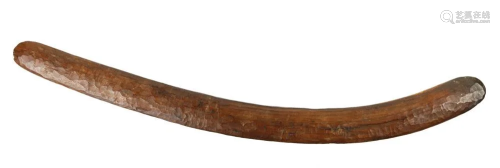 An Australian Aboriginal carved boomerang